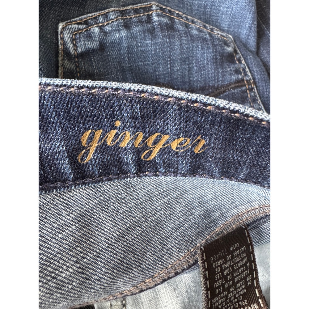 7 For All Mankind Ginger Wide Leg Flare Jeans 24 Dark Wash Boho Retro 70s Y2K - Picture 8 of 16